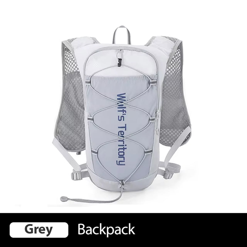 Outdoor Trail Running Ultralight Backpack Running Hydration Vest Breathable Marathon Running Backpack Water Bottle