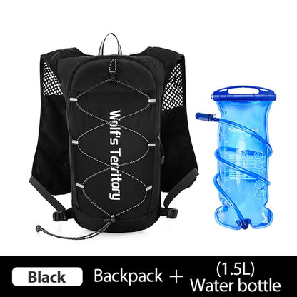 Outdoor Trail Running Ultralight Backpack Running Hydration Vest Breathable Marathon Running Backpack Water Bottle