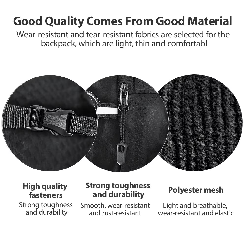 Outdoor Trail Running Ultralight Backpack Running Hydration Vest Breathable Marathon Running Backpack Water Bottle