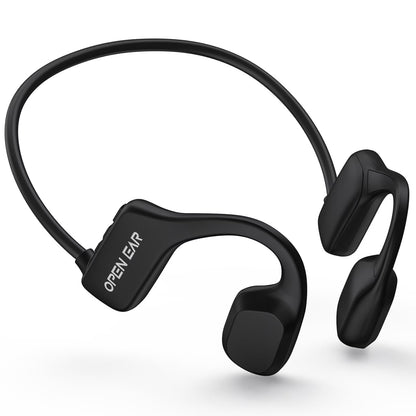 Open Ear Air Conduction Headphone, Wireless Bluetooth Earbuds 8H Playtimes Sports Earphones with Mic, Sweatproof Earbuds for Hiking, Cycling, Black